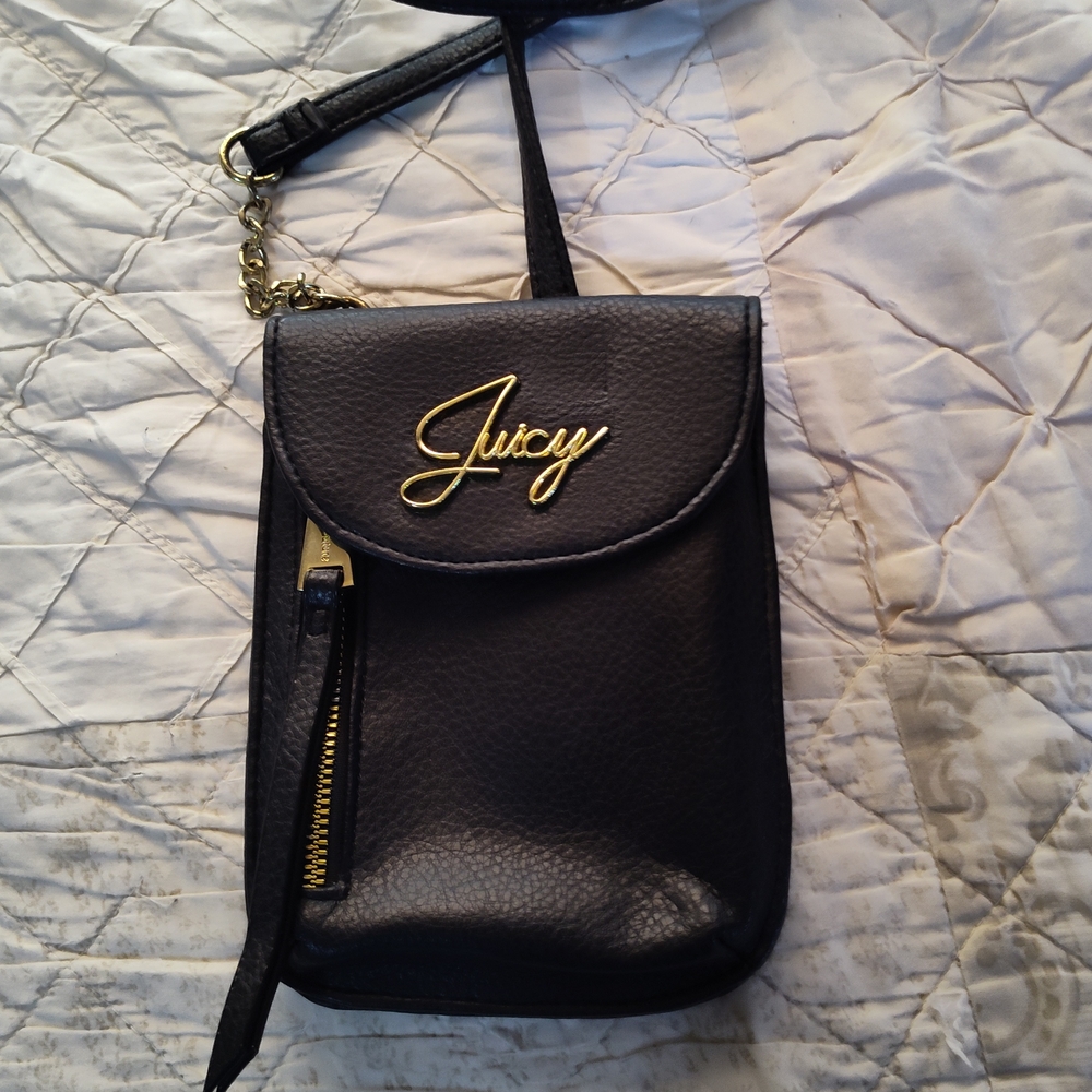 Juicy Couture Black Mini Bag with Gold Accents